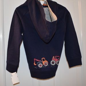 NWT- Minibamba train lightweight  zip up hoodie 4T